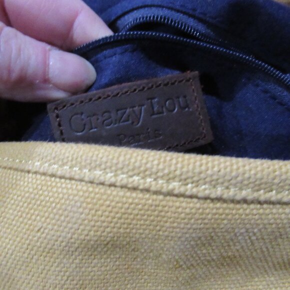 Crazy Lou Paris Hybrid Messenger Bag canvas leather - Picture 5 of 7